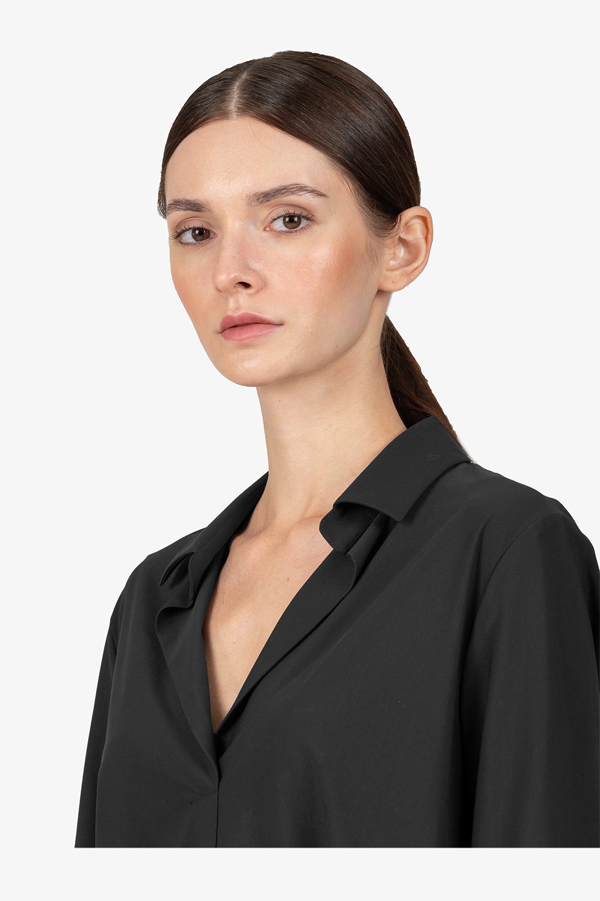 衬衫领套头衬衫