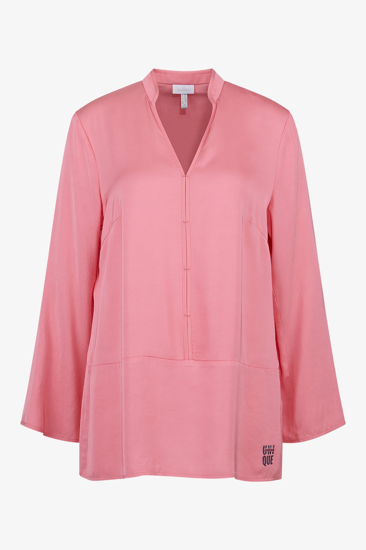 深V小立領長袖上衣