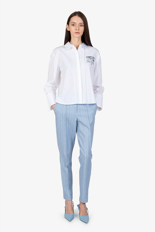 水鑽裝飾印字襯衣