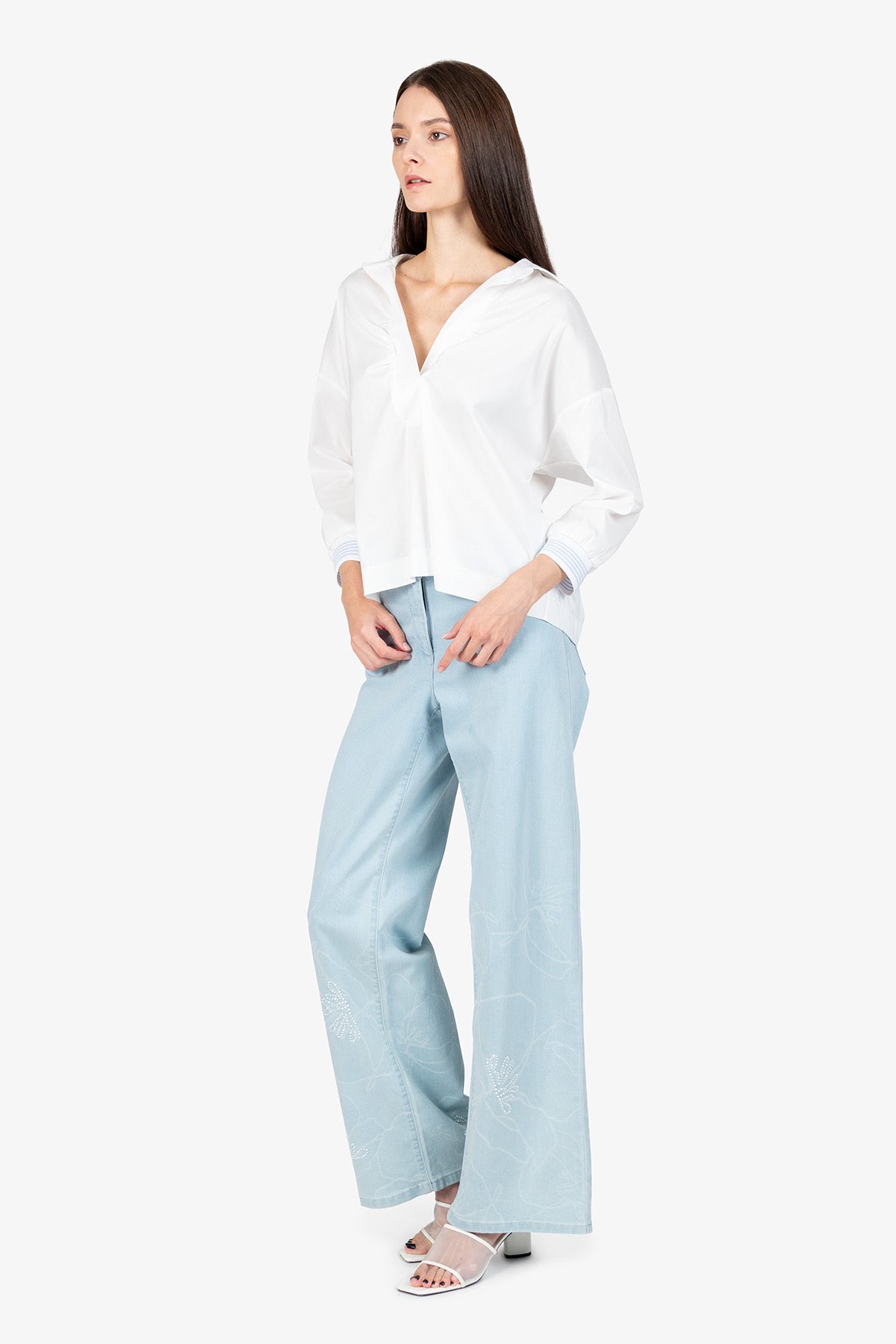 針織袖口Polo領襯衣