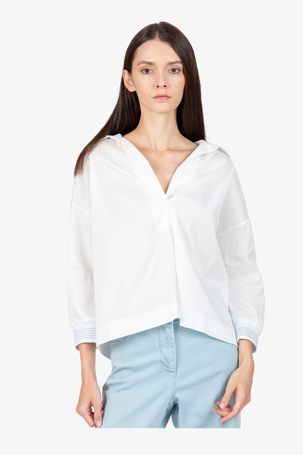 針織袖口Polo領襯衣