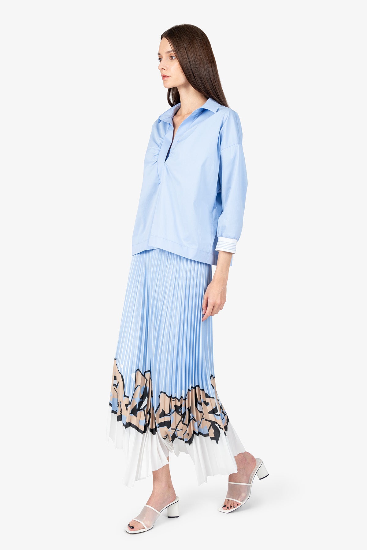 針織袖口Polo領襯衣