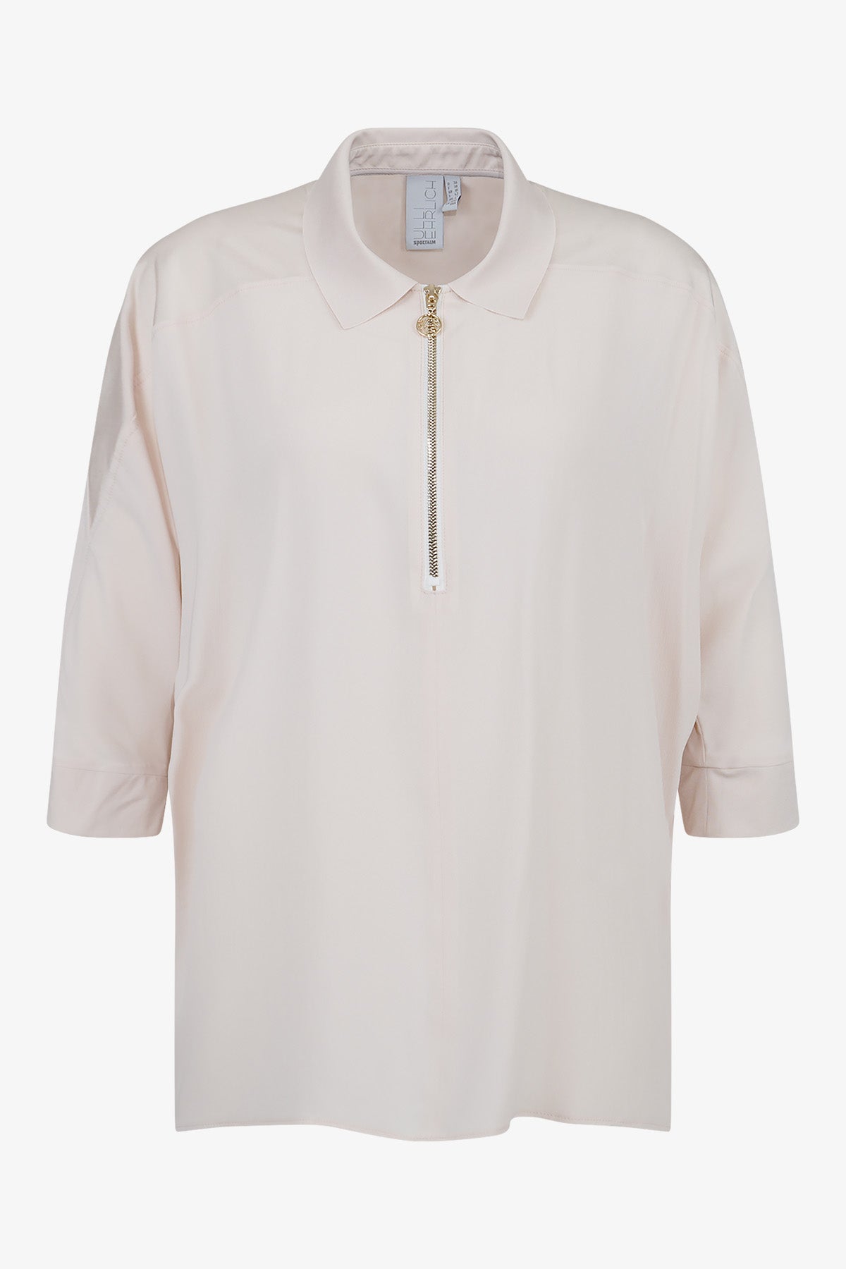 拉链衬衫领休闲上衣