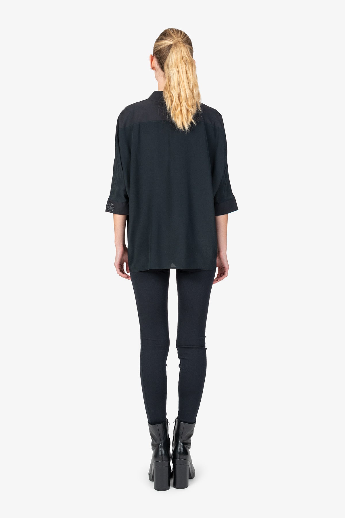 拉链衬衫领休闲上衣