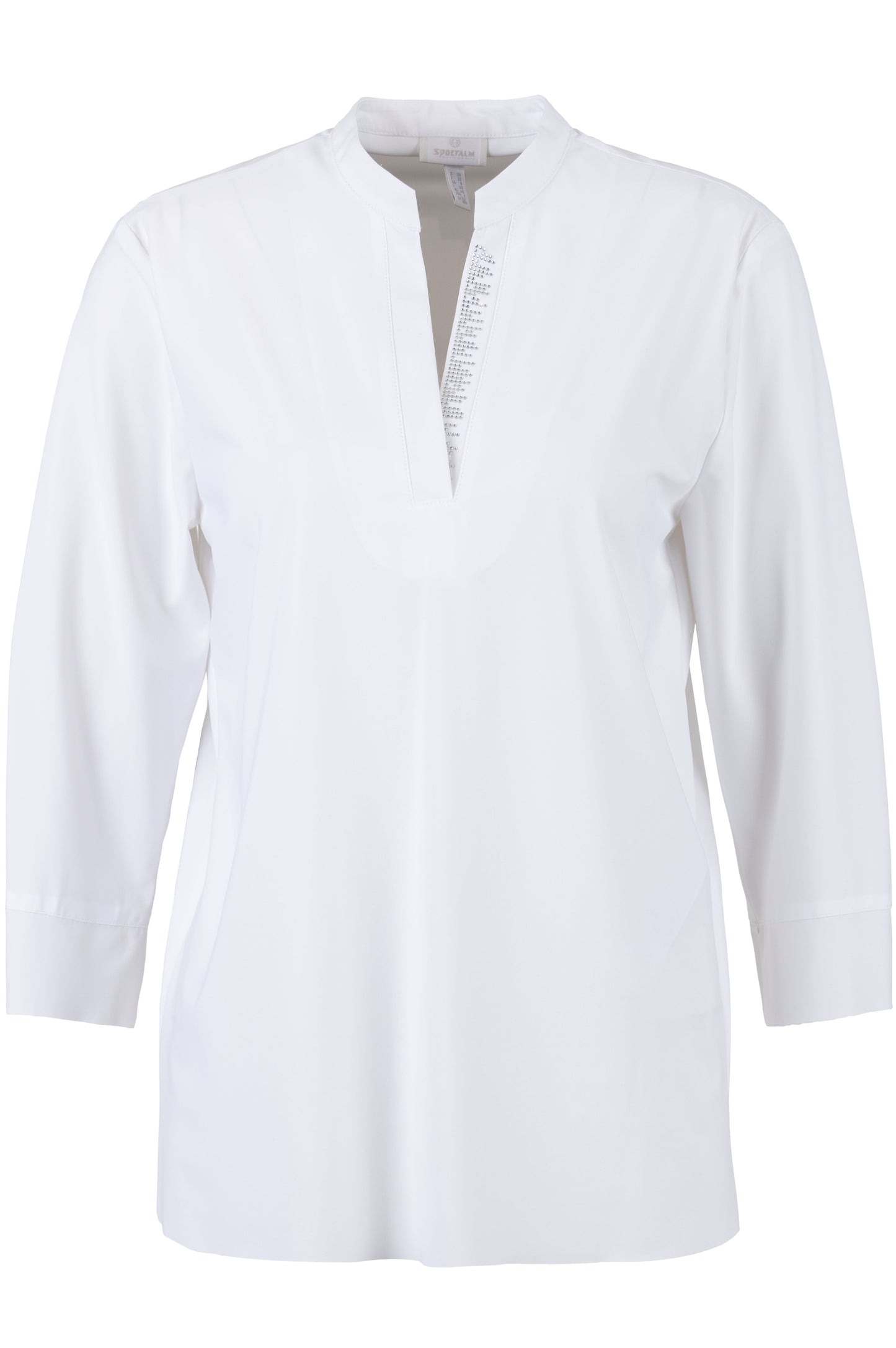 Slip-on Blouse with Rhinestone Detail