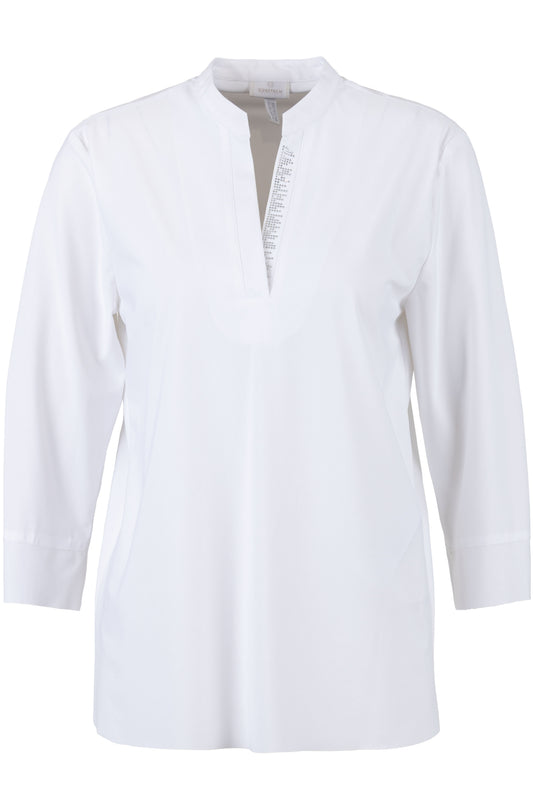 Slip-on Blouse with Rhinestone Detail