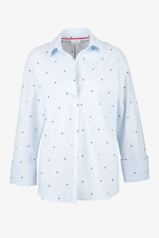 Printed Blouse with Field mouse Sleeves