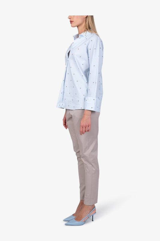 Printed Blouse with Field mouse Sleeves