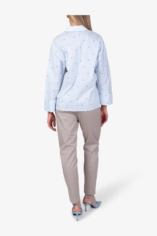 Printed Blouse with Field mouse Sleeves