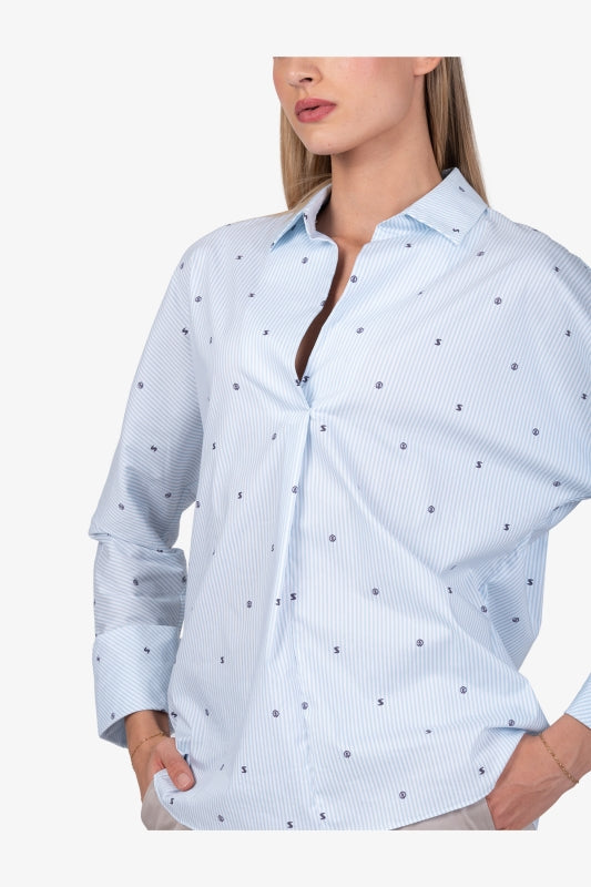 Printed Blouse with Field mouse Sleeves