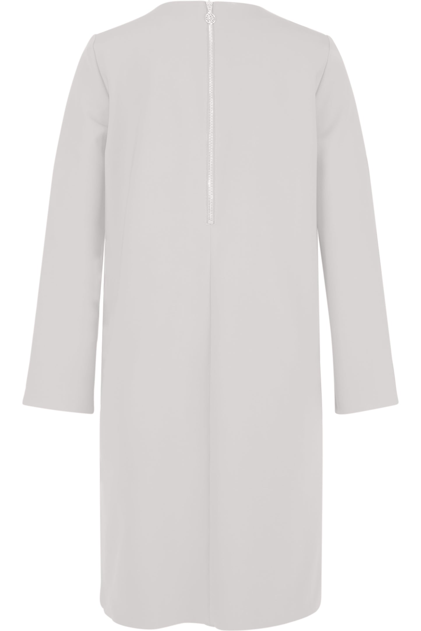 花朵刺繡圓領連衣裙