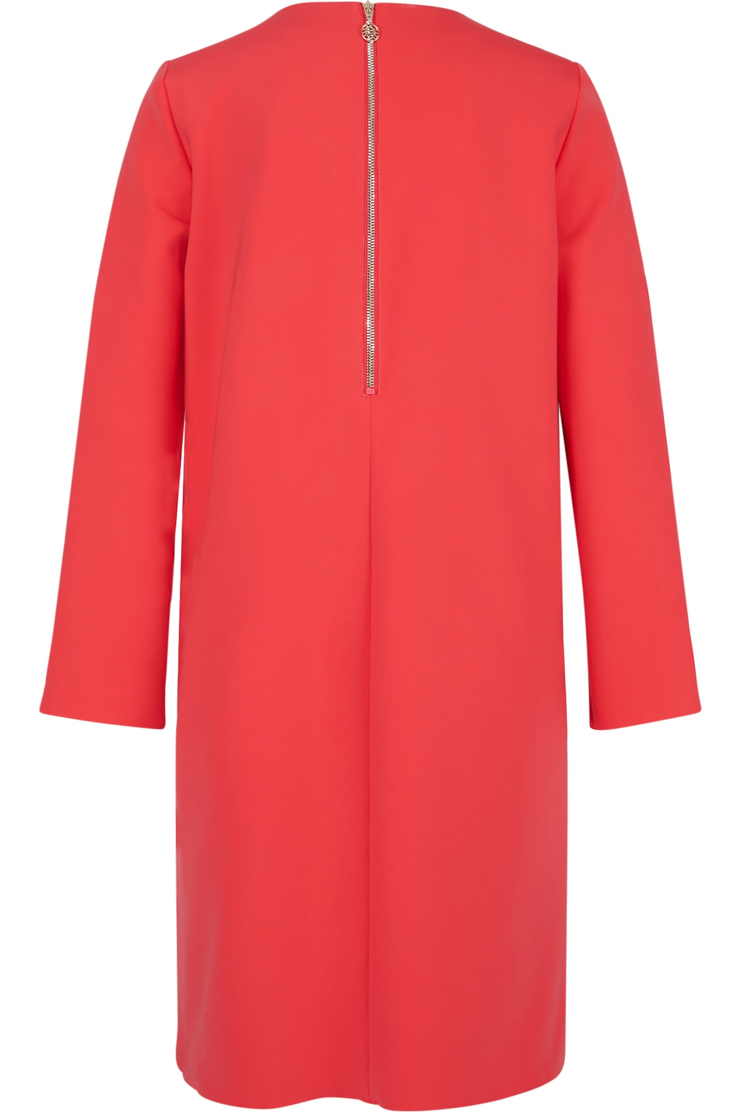 花朵刺繡圓領連衣裙