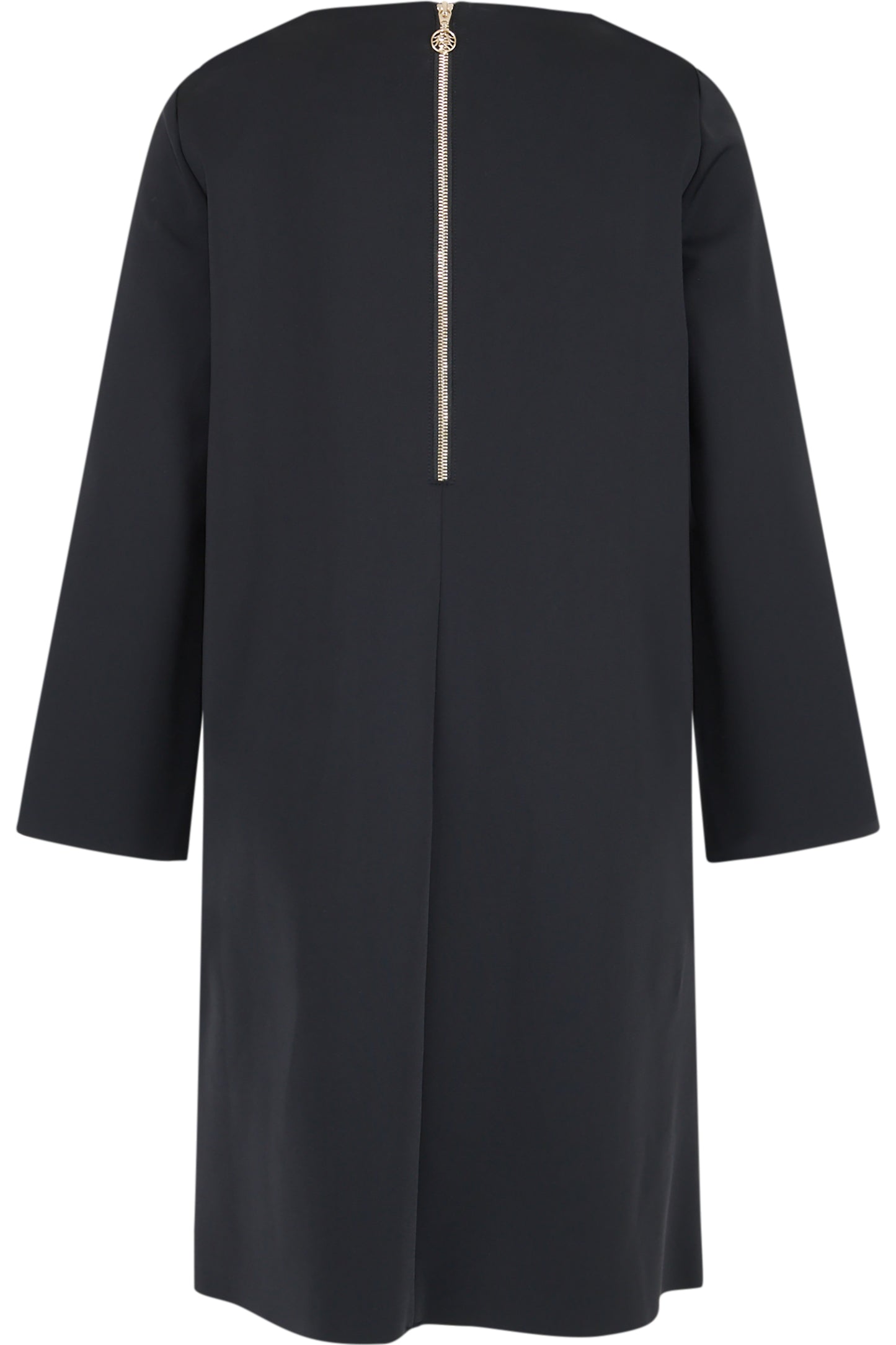 花朵刺繡圓領連衣裙