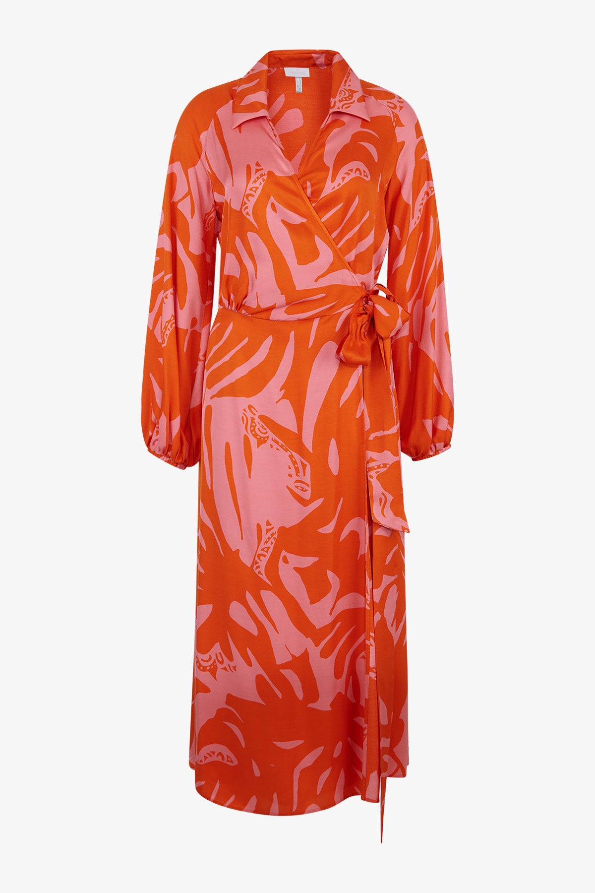 Long-sleeve Wrap Dress