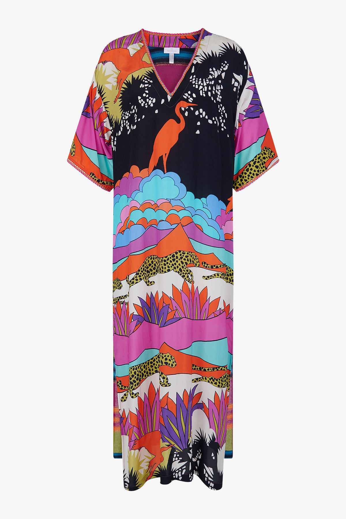 Maxi Dress with V-neck