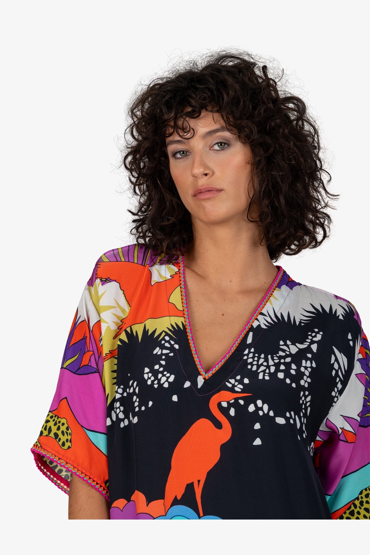 Maxi Dress with V-neck