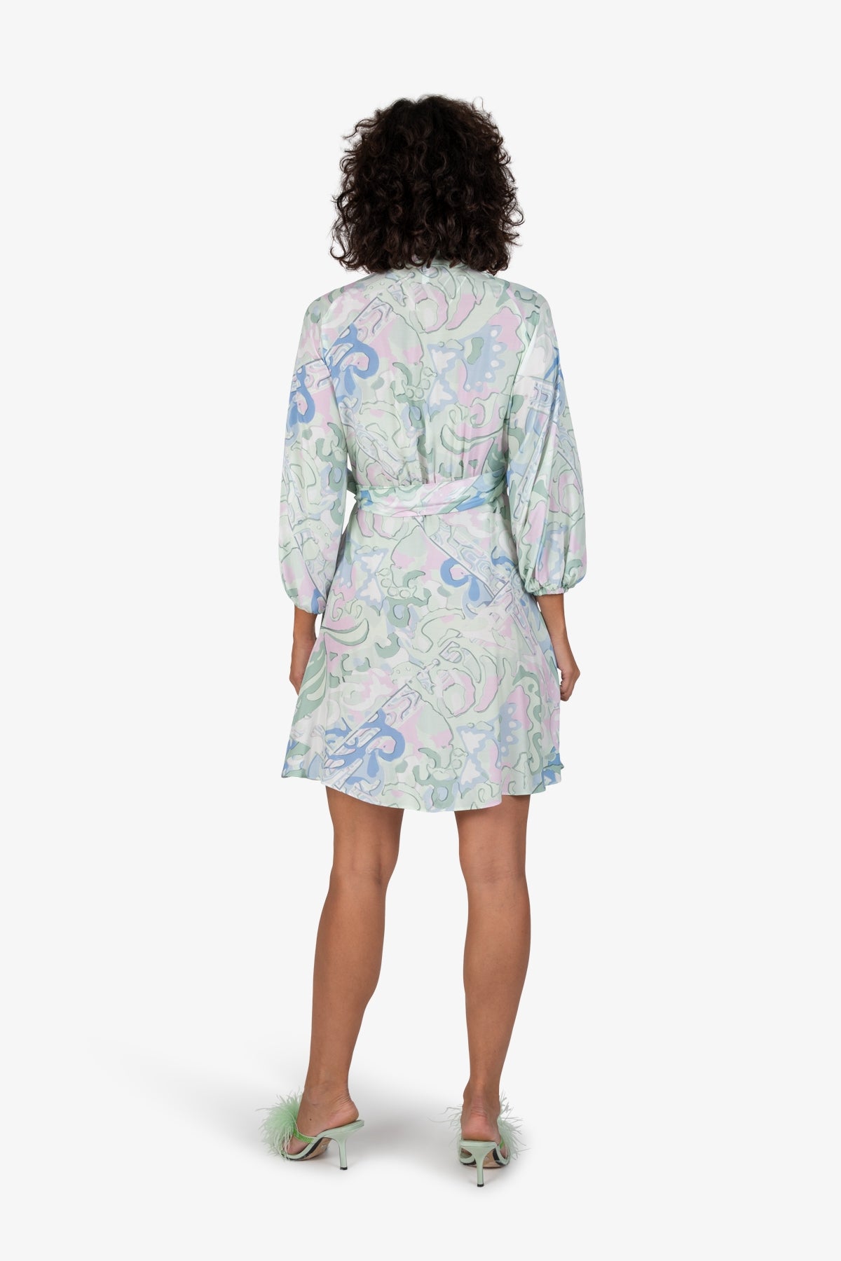 Wrap Dress with a Collar