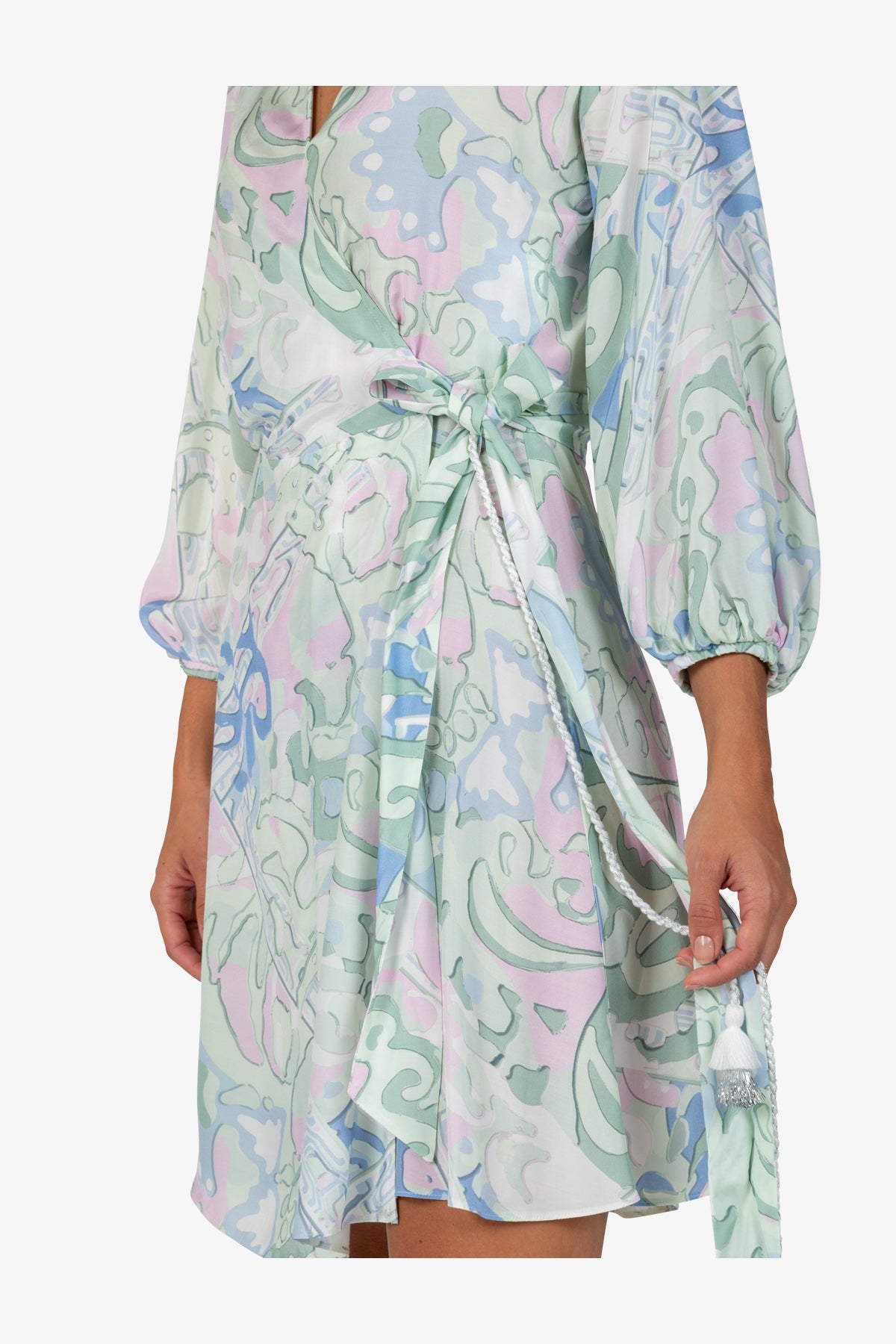 Wrap Dress with a Collar