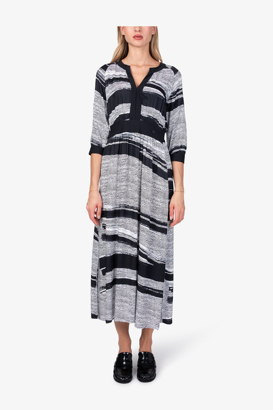 Maxi Dress in Flowing Blouse Fabric