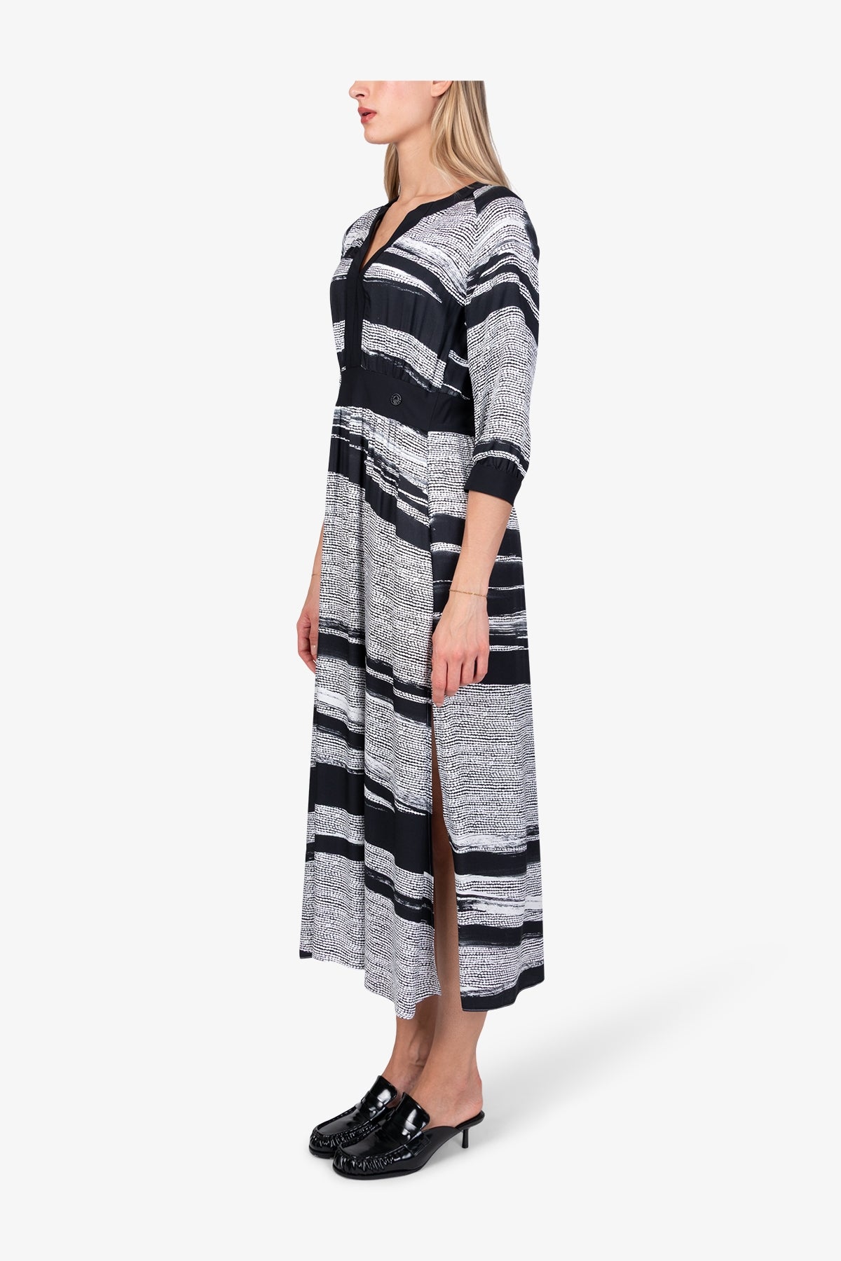 Maxi Dress in Flowing Blouse Fabric