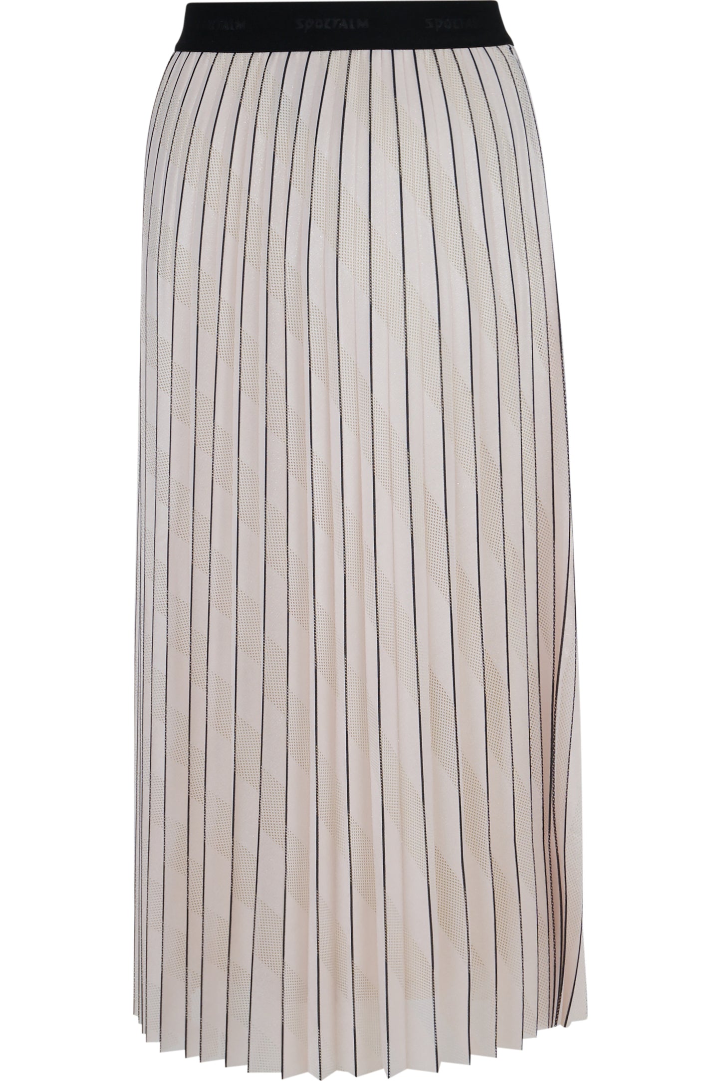 Logo印字鬆緊腰百褶半身裙