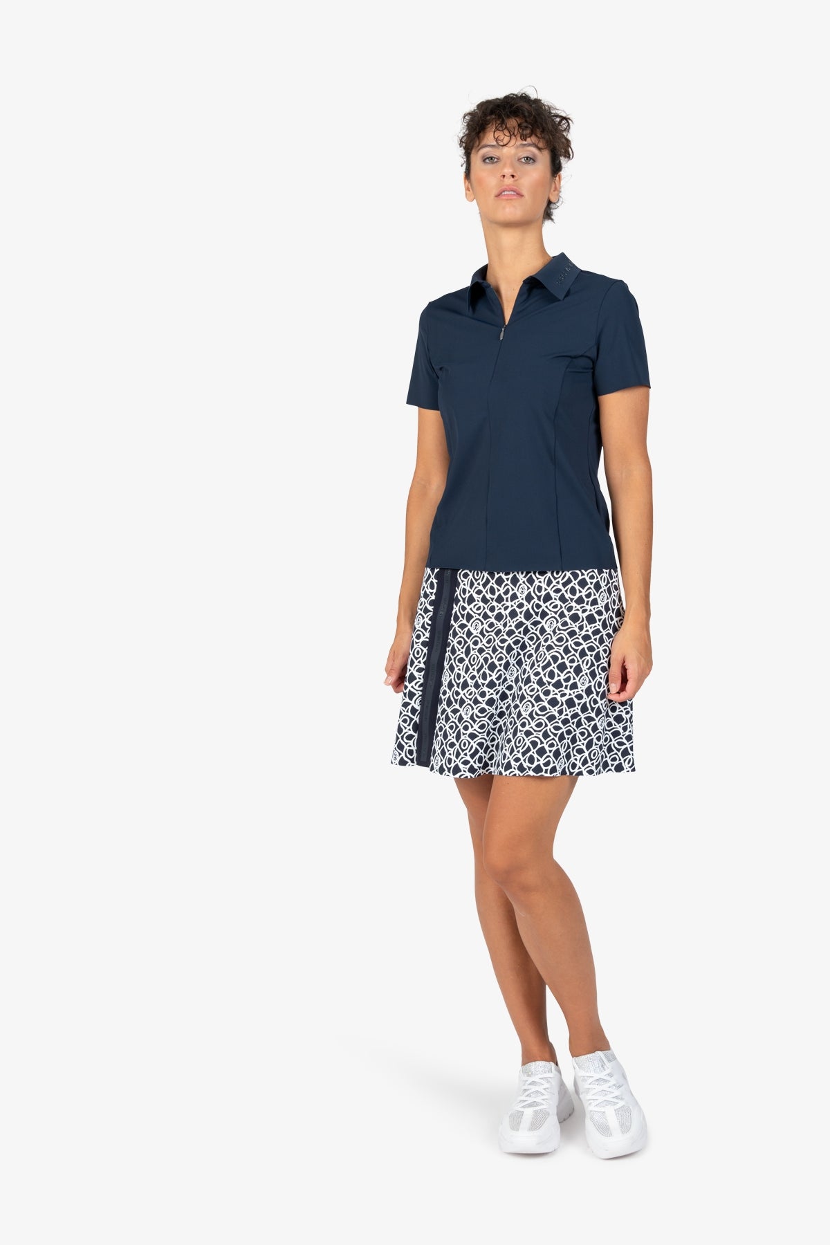 Logo印花圖案A字廓型運動半身裙