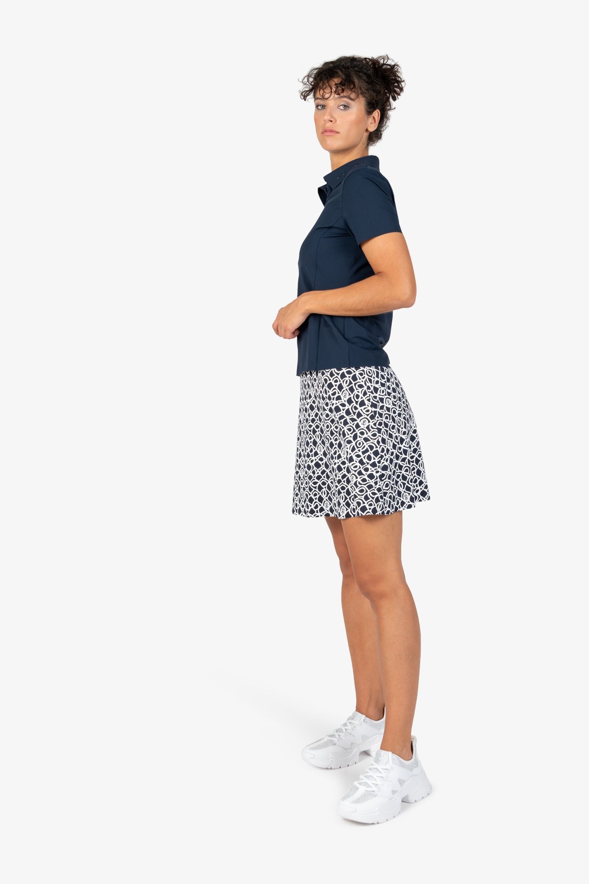 Logo印花圖案A字廓型運動半身裙