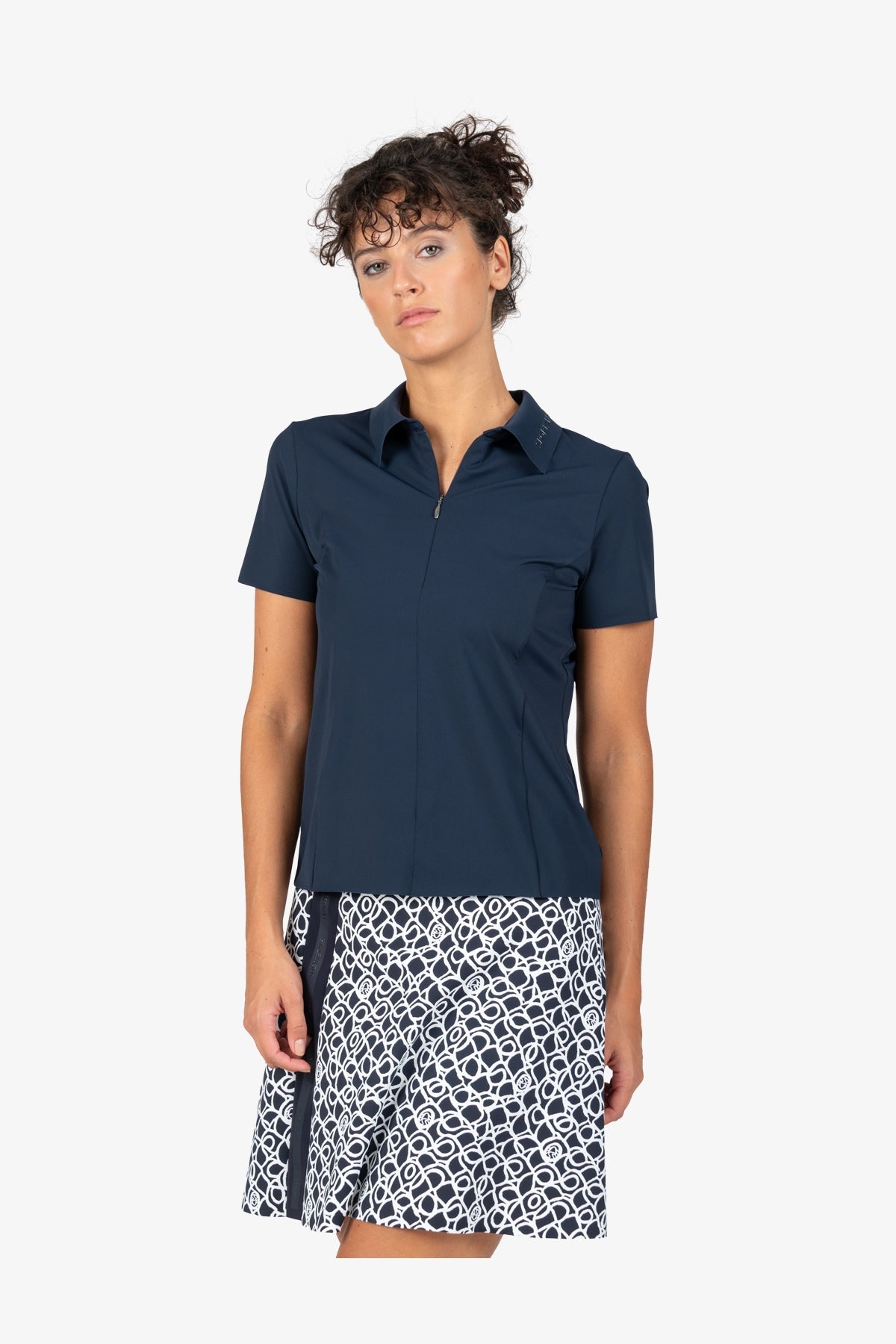 Logo印花圖案A字廓型運動半身裙