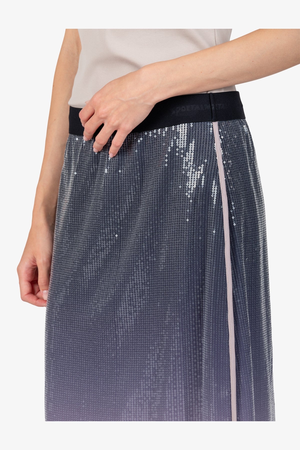 漸變色亮片半身裙