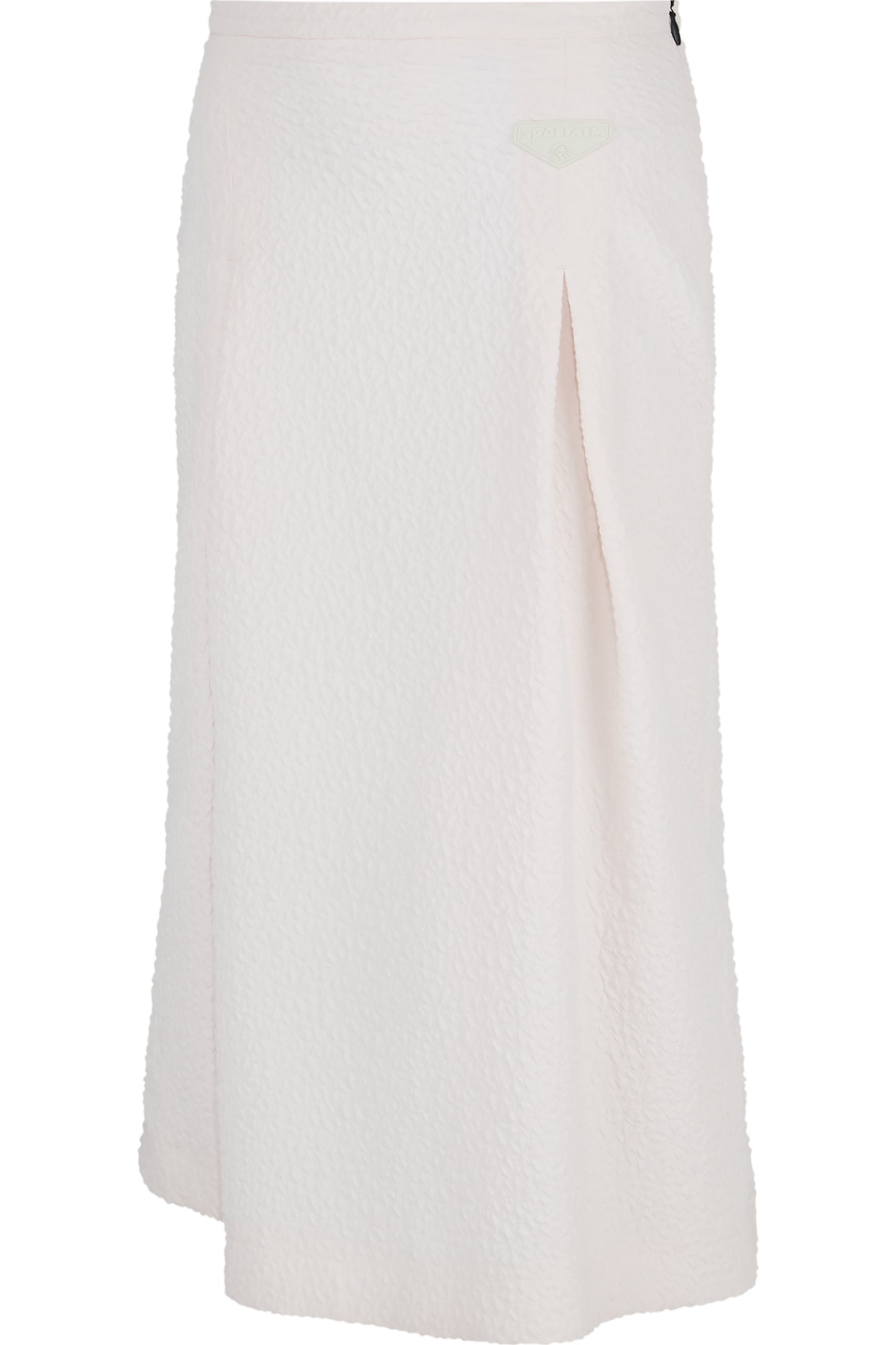 花朵暗紋壓褶半身裙