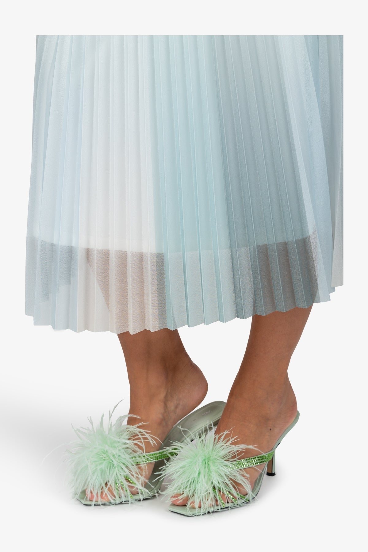 鬆緊腰鋼琴褶半身裙