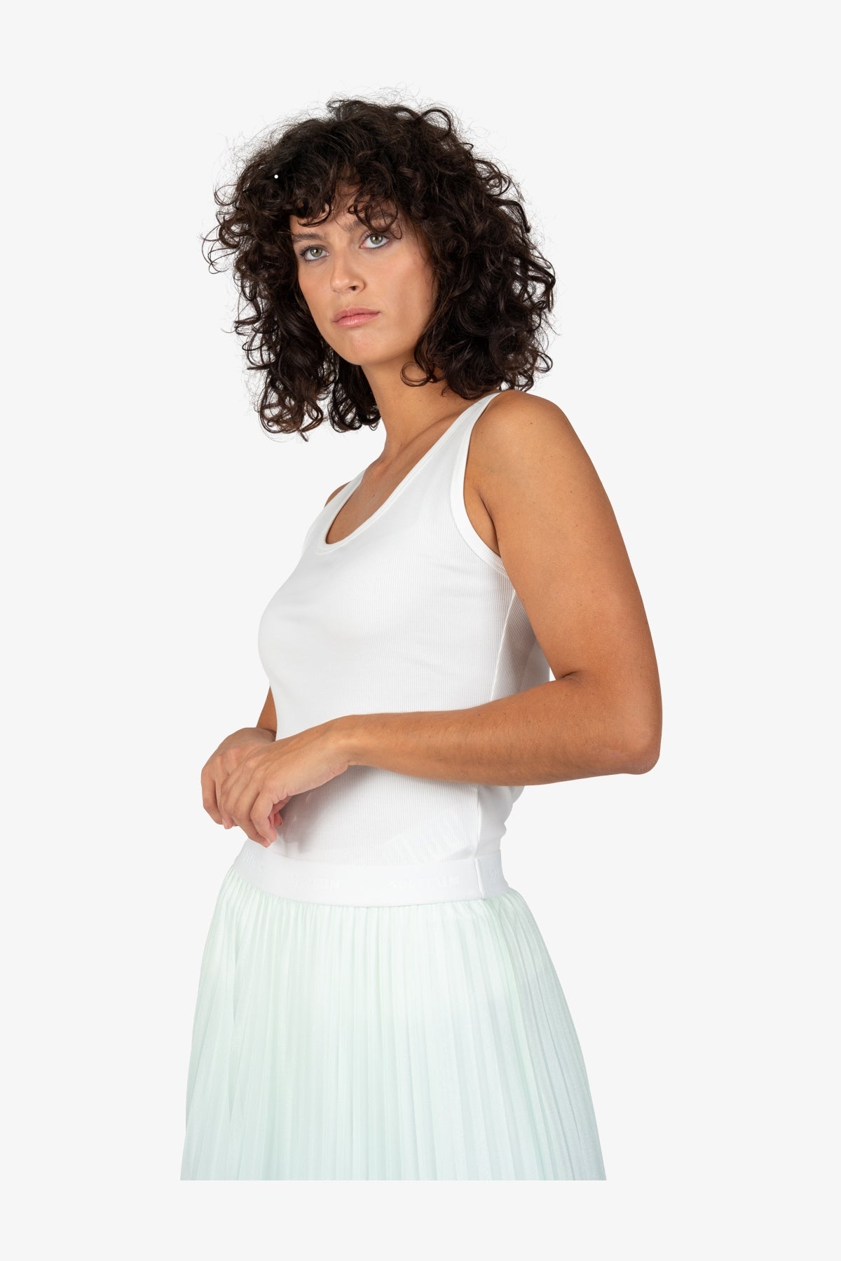 鬆緊腰鋼琴褶半身裙