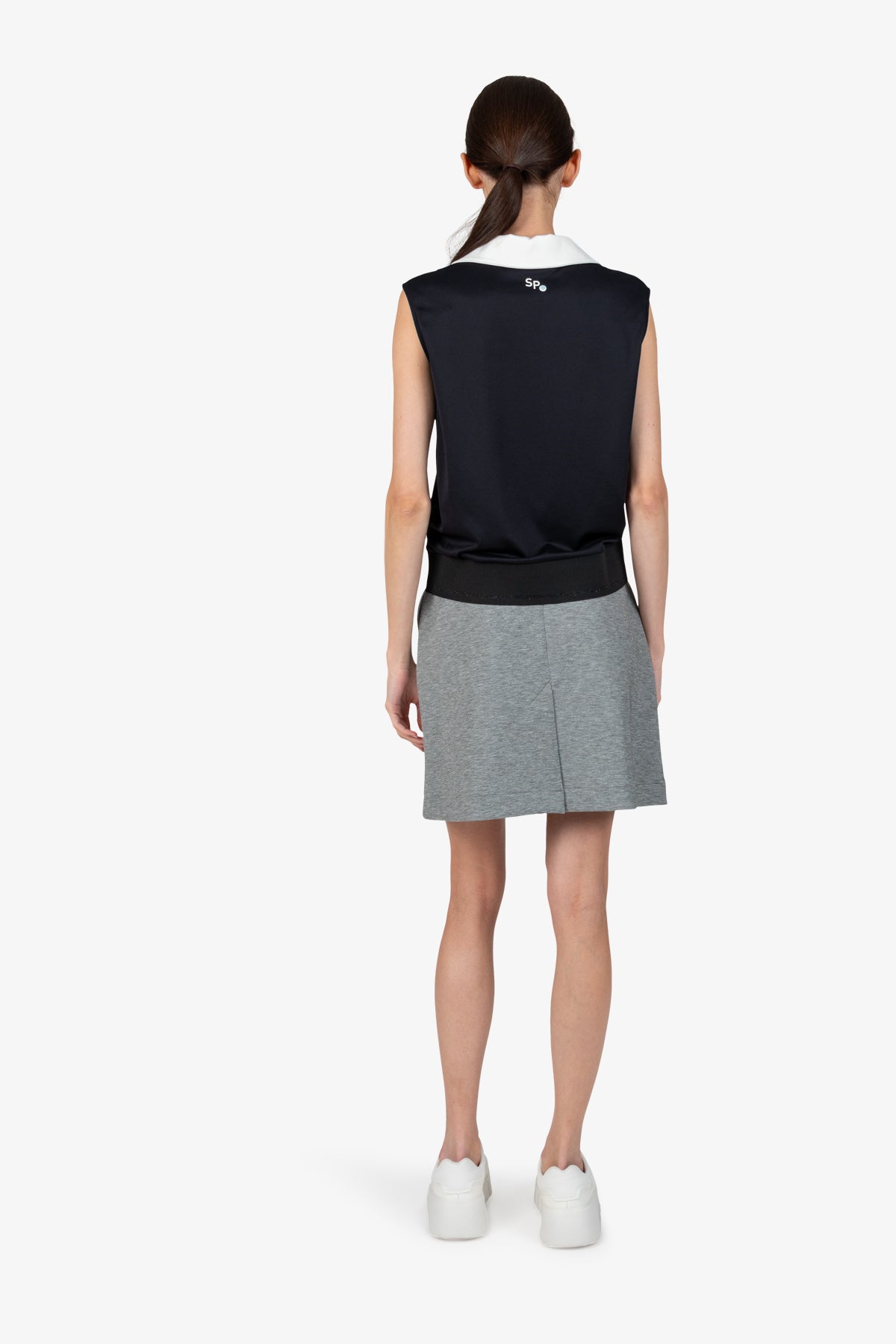 鬆緊腰休閒半身裙