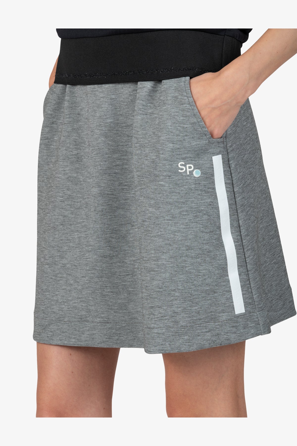 鬆緊腰休閒半身裙