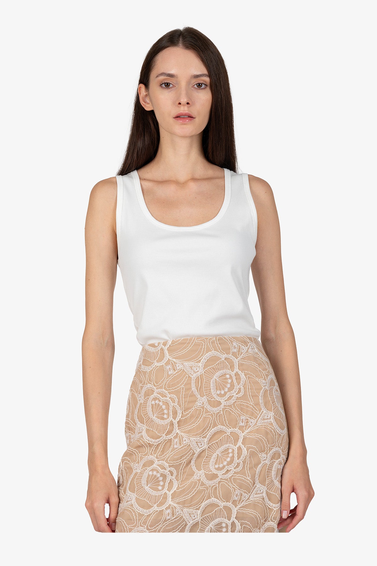 花型蕾絲半身裙