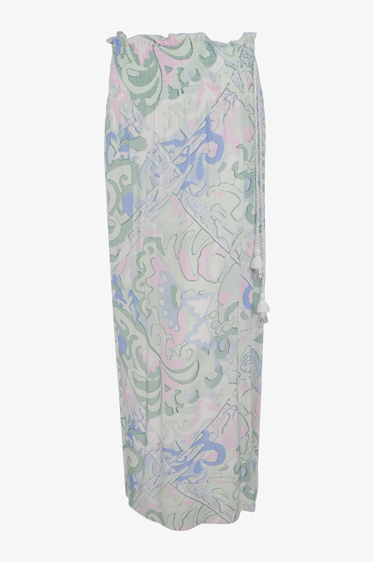 鬆緊腰印花半身裙