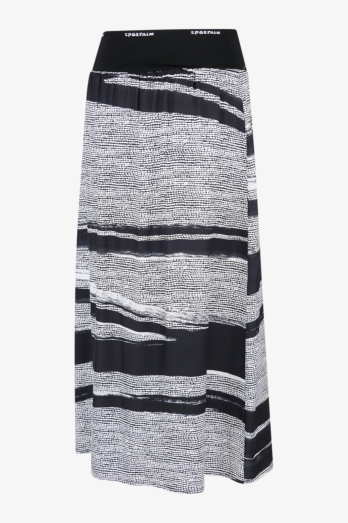 抽象印花半身裙