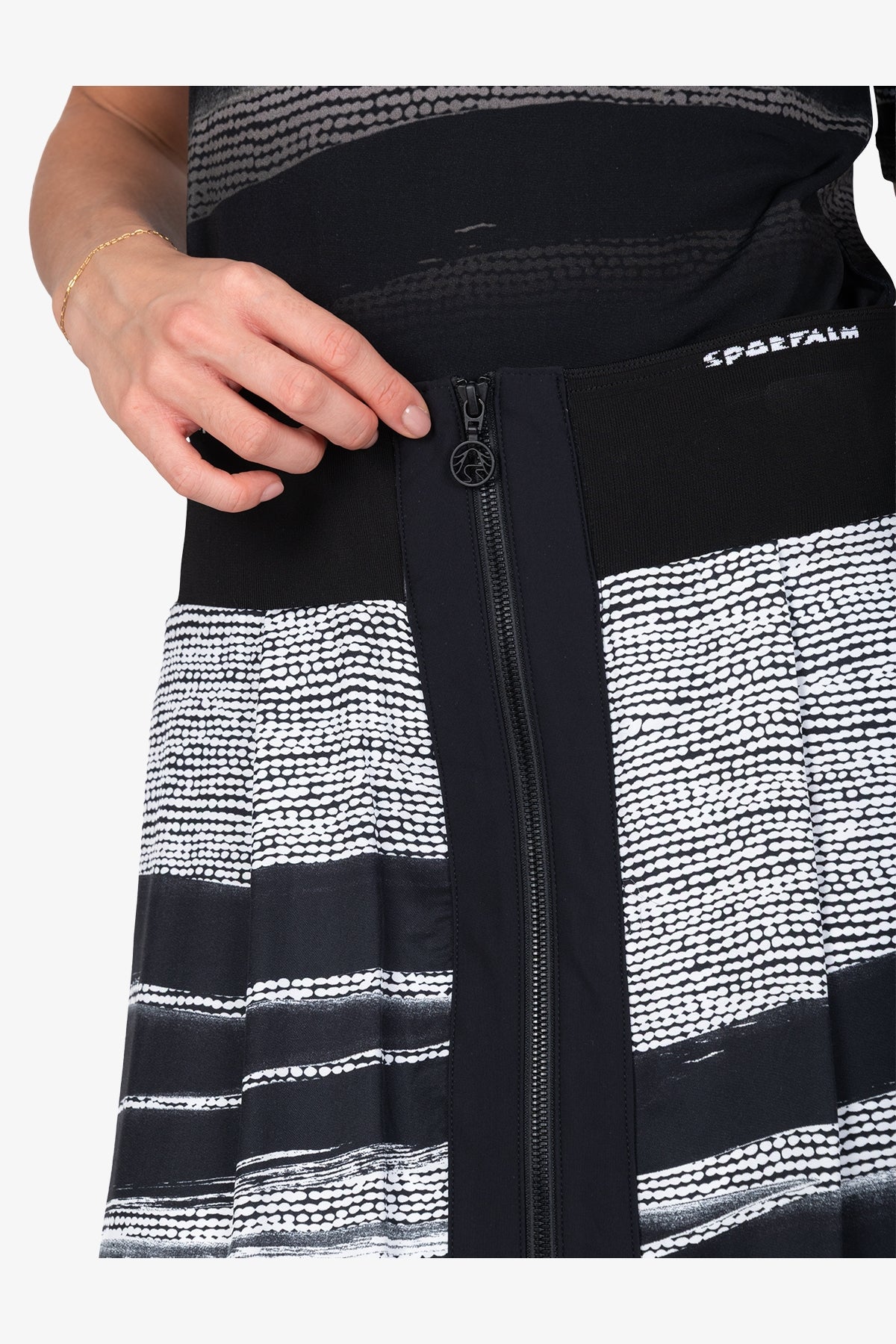 抽象印花半身裙