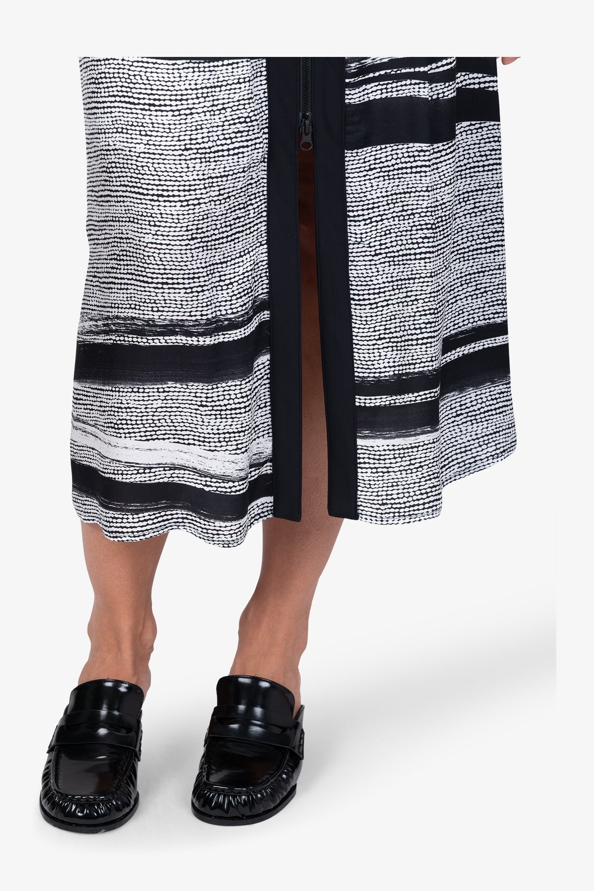 抽象印花半身裙