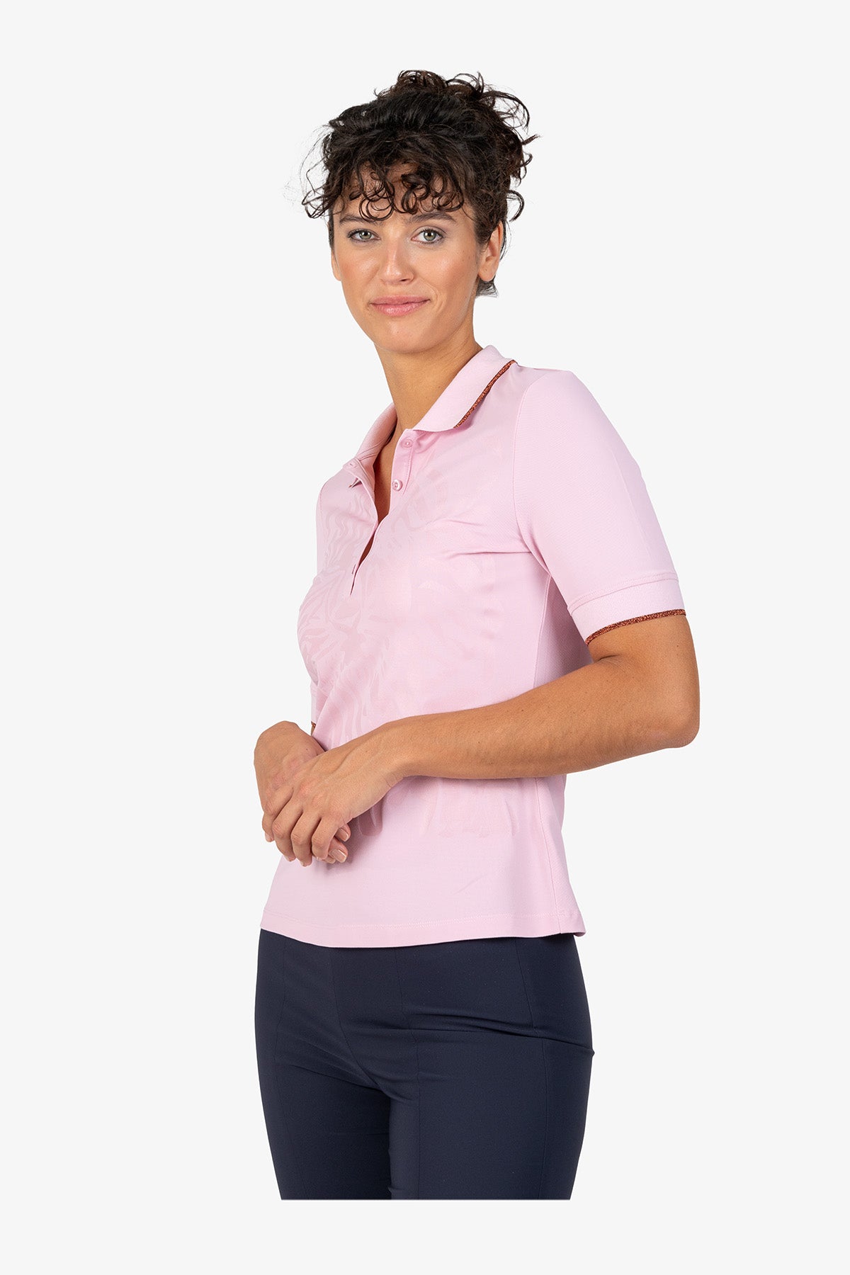 Logo印字鬆緊腰修身長褲