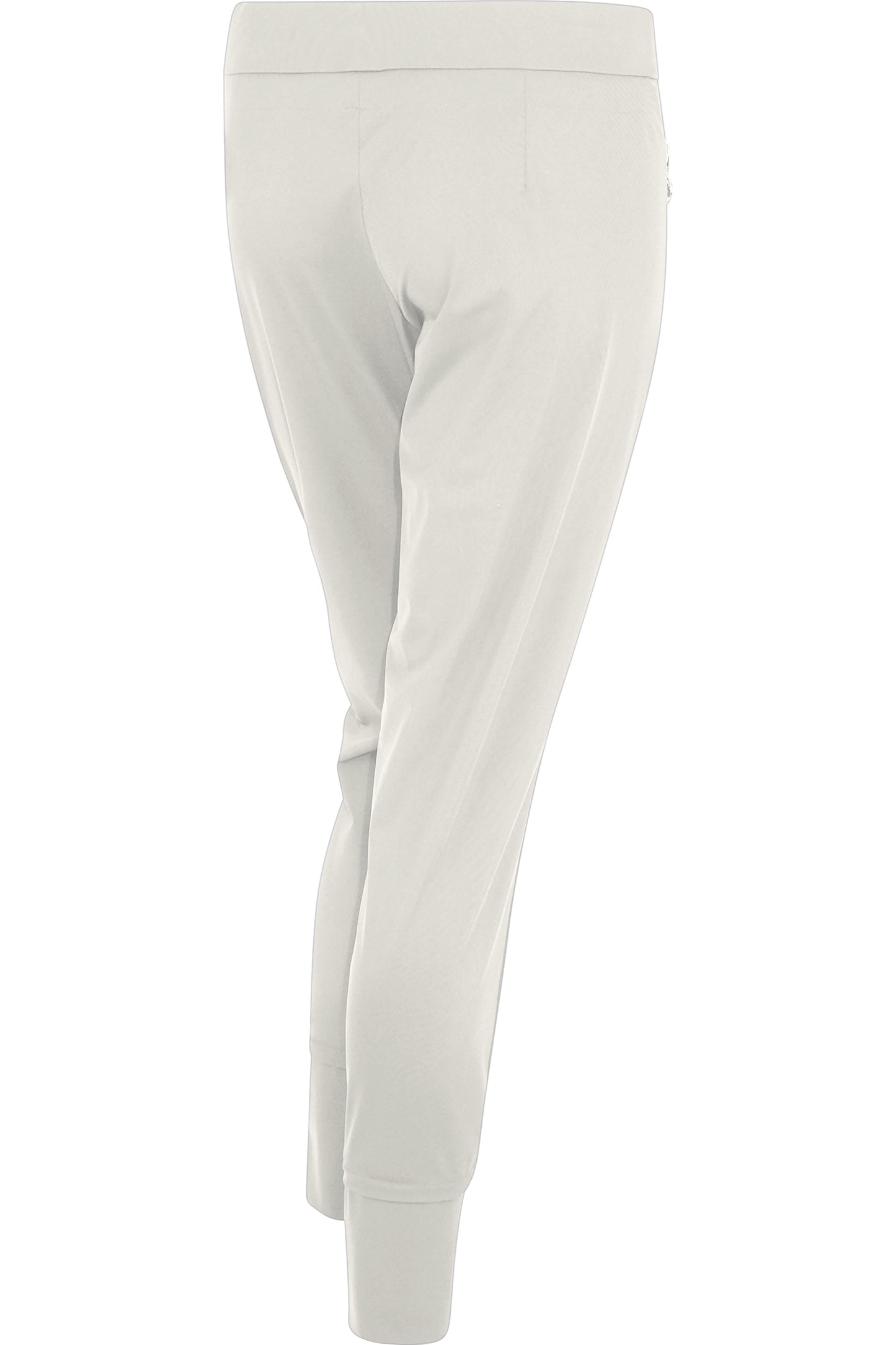 鬆緊腰拉鏈口袋休閒長褲