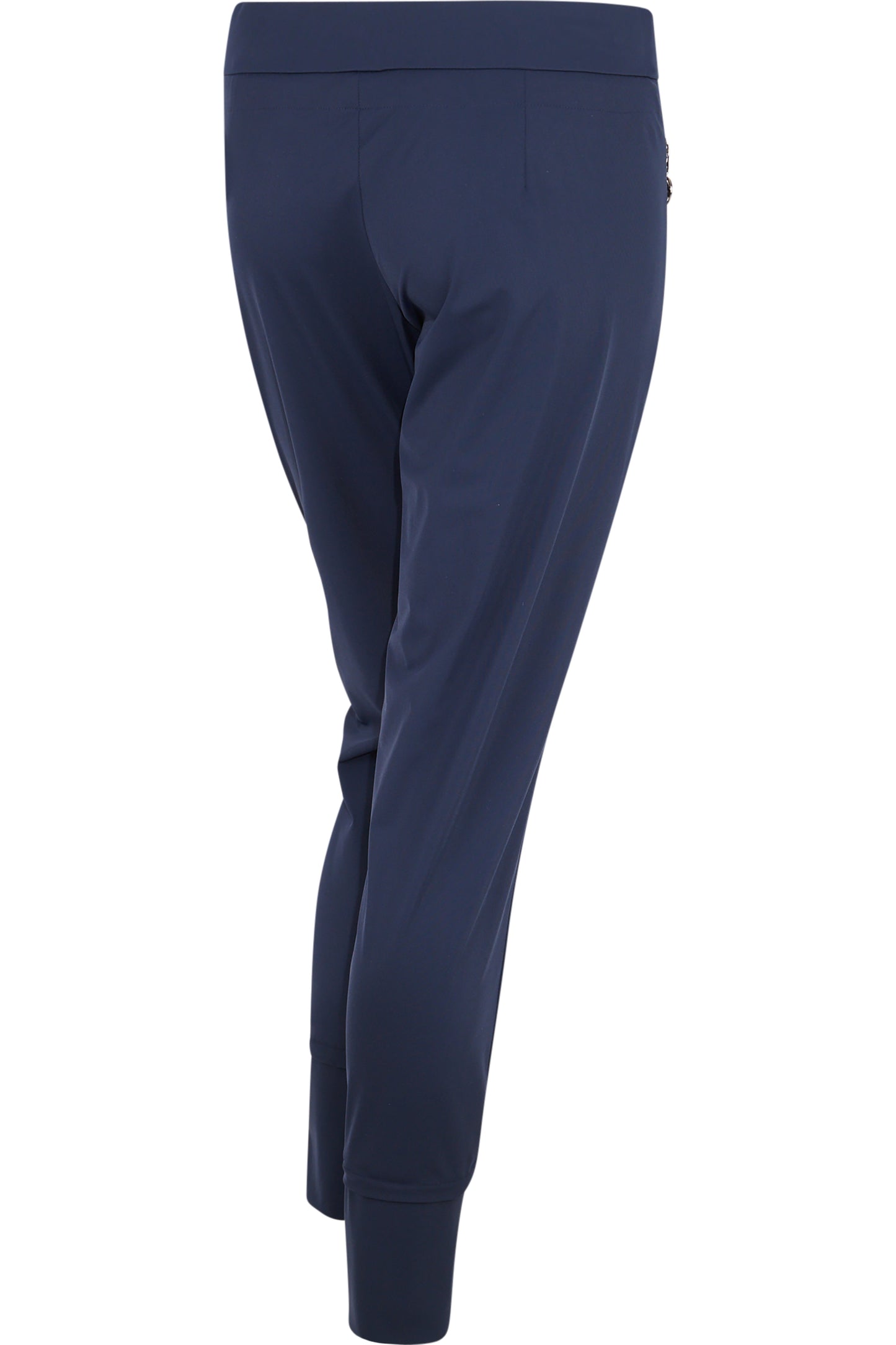 鬆緊腰拉鏈口袋休閒長褲