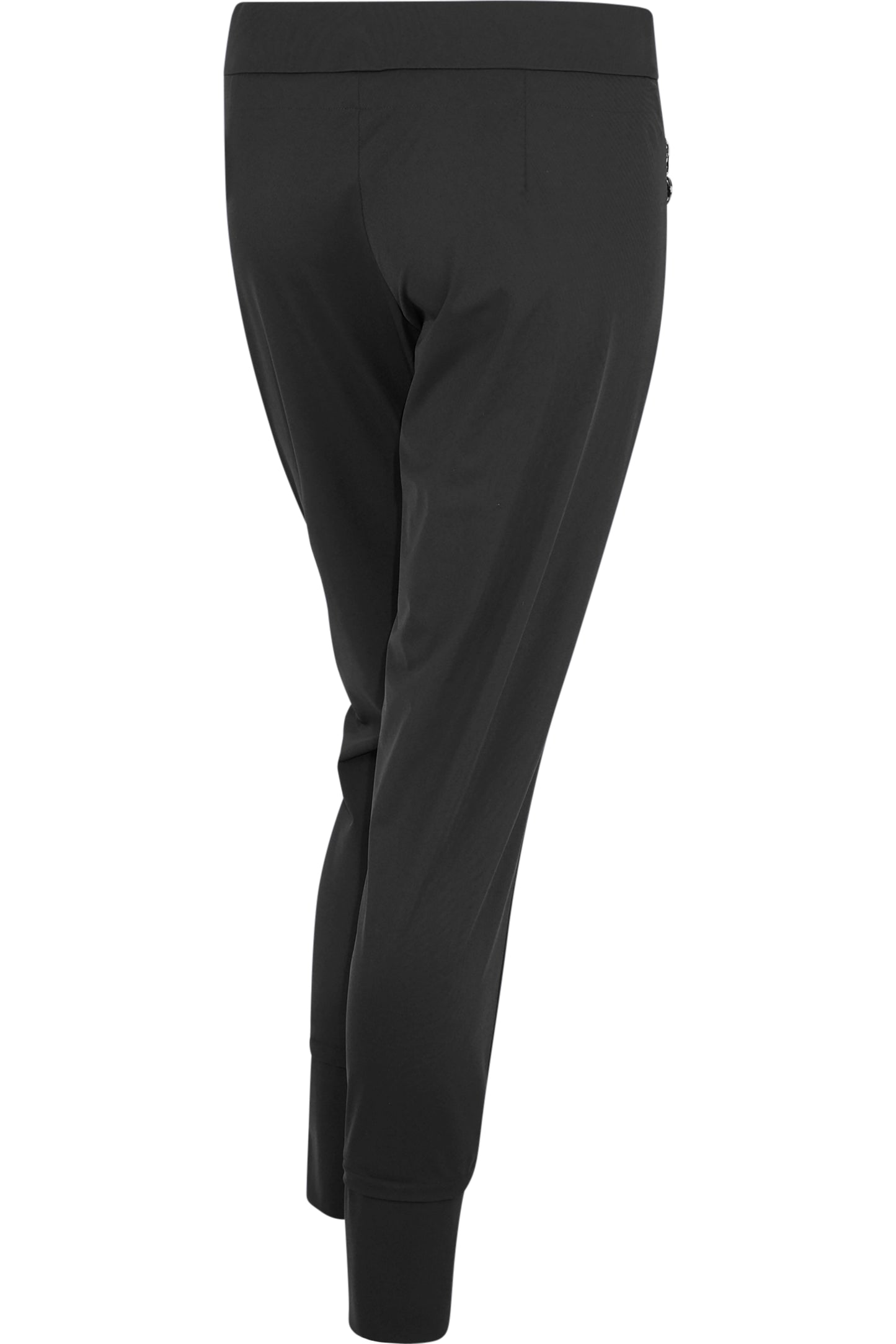 鬆緊腰拉鏈口袋休閒長褲