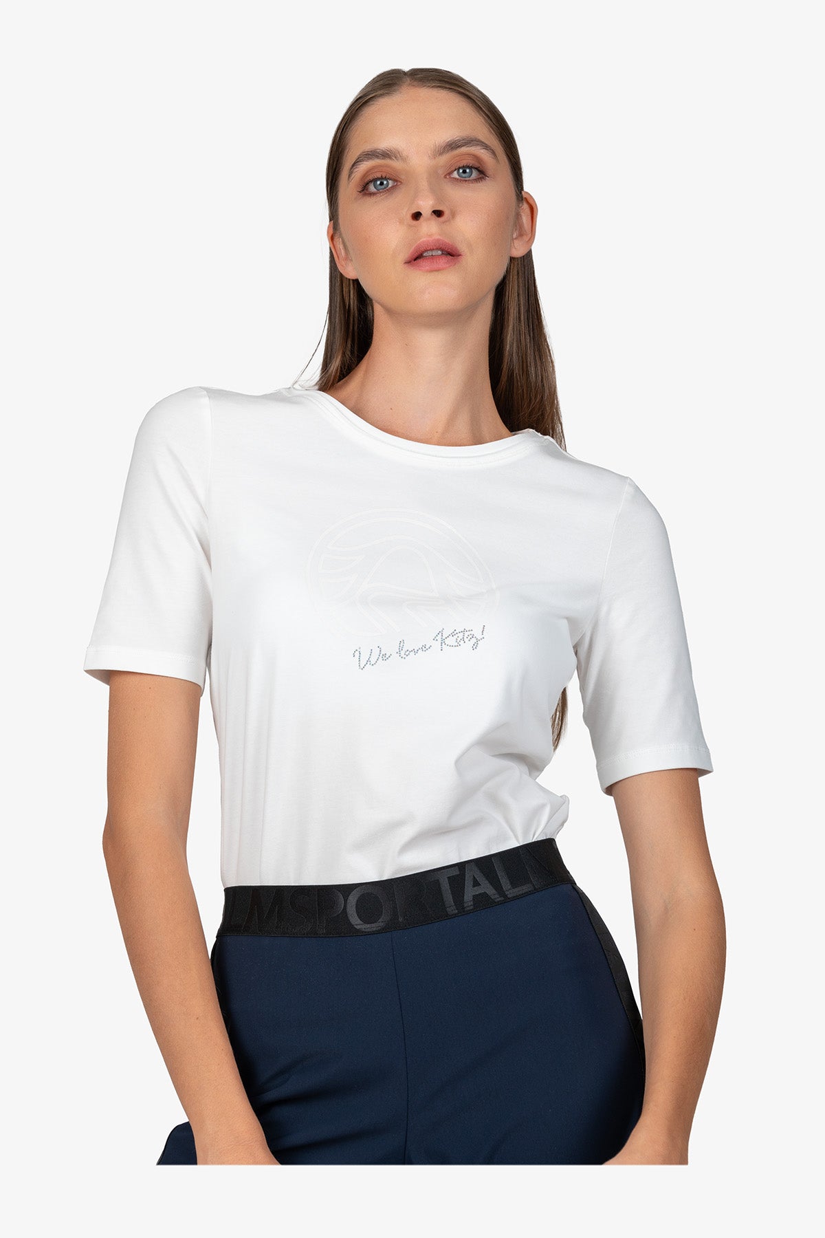 側飾邊闊腿長褲