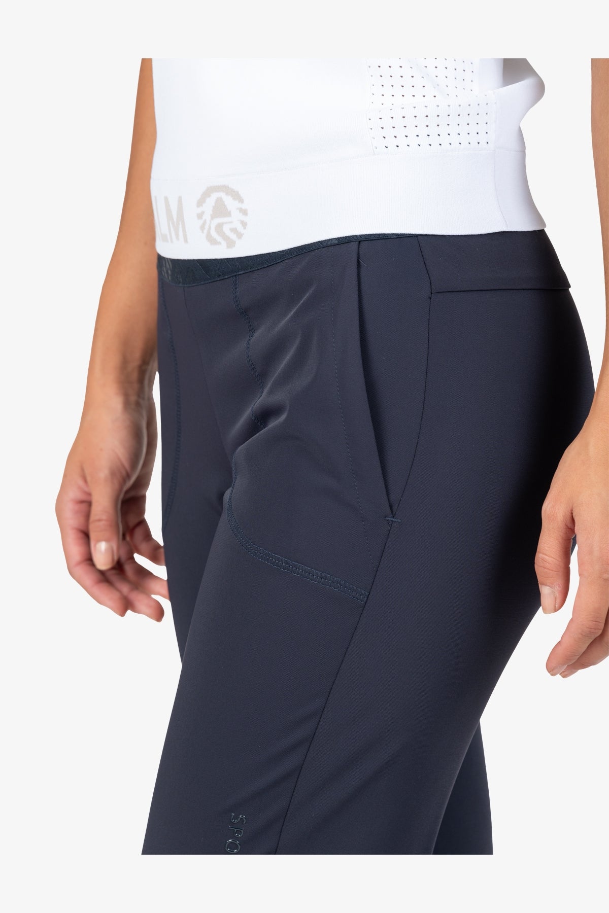 鬆緊腰Logo印字休閒褲