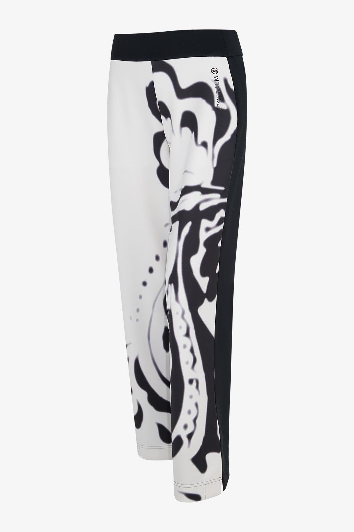 側開衩印花直筒褲