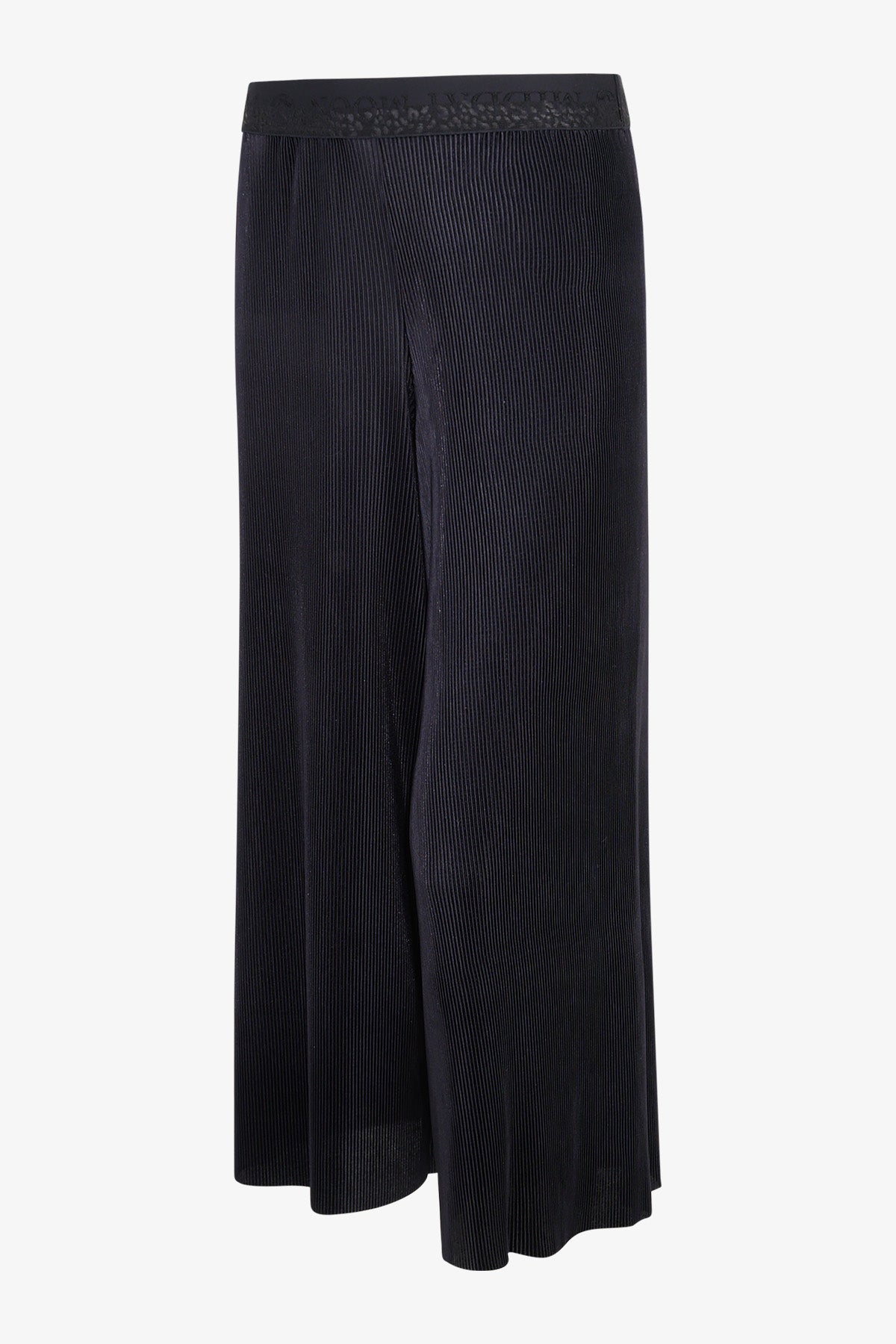 鬆緊腰壓褶闊腿褲