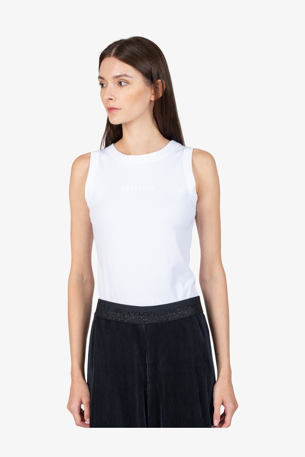 鬆緊腰壓褶闊腿褲