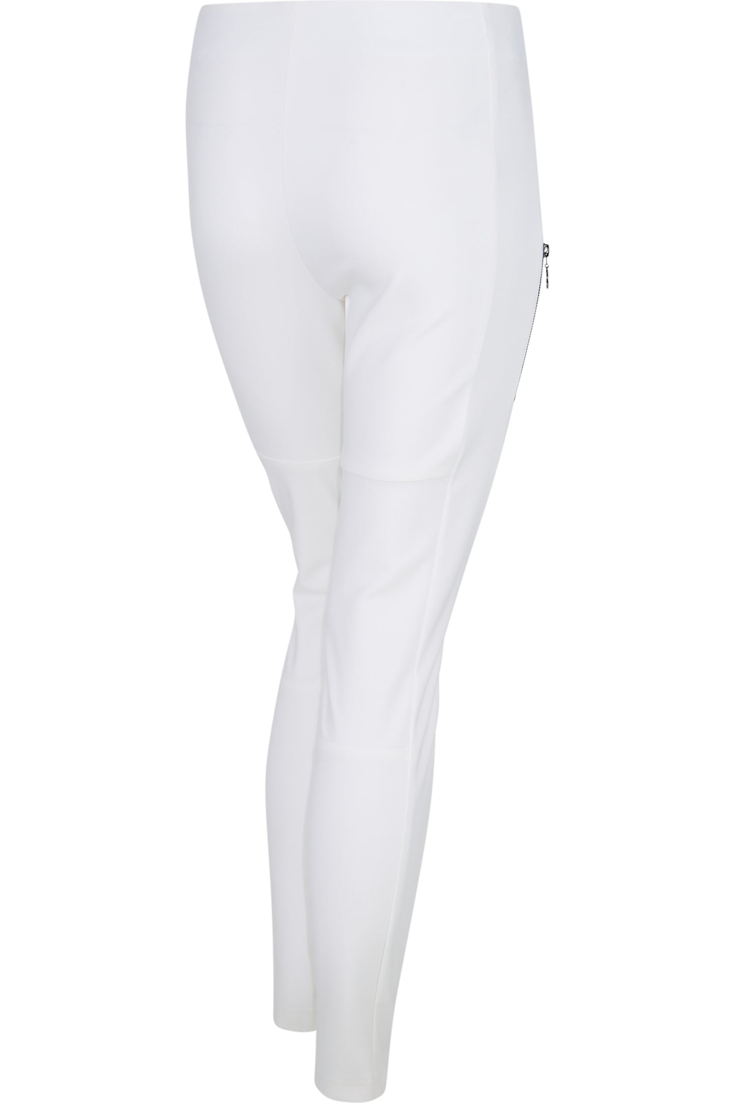 鬆緊腰拉鏈裝飾修身長褲