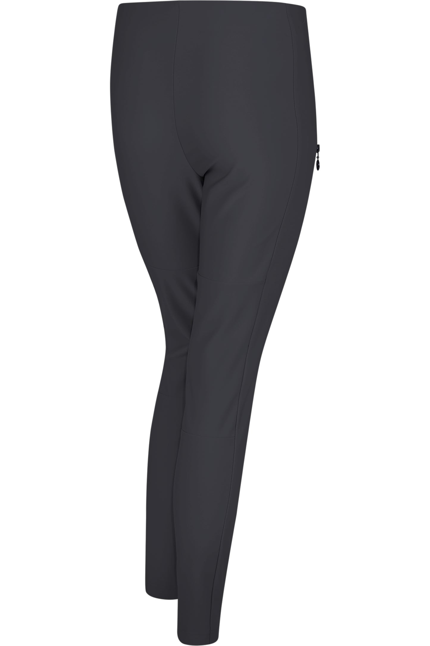 鬆緊腰拉鏈裝飾修身長褲